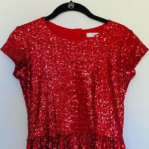 Red Sequin Dress